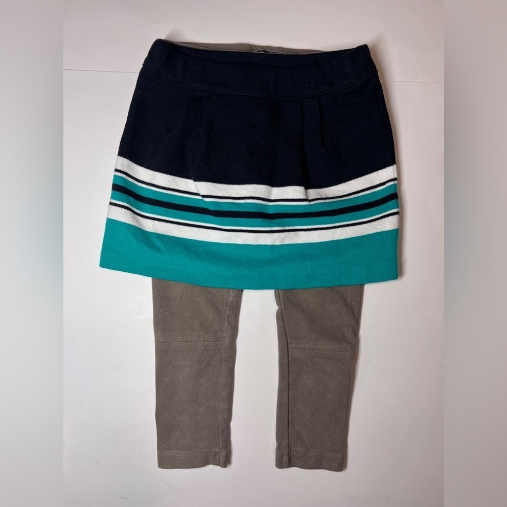 Janie and Jack / Vince girls outfit striped mini skirt and  leggings girls 2t